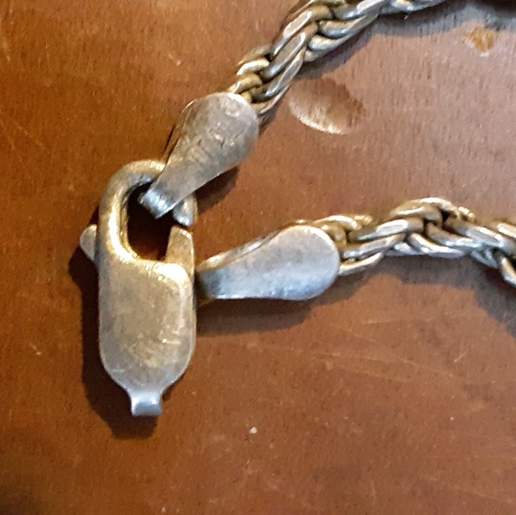 Italian silver chain hand made missing single ring - Picture 3 of 3